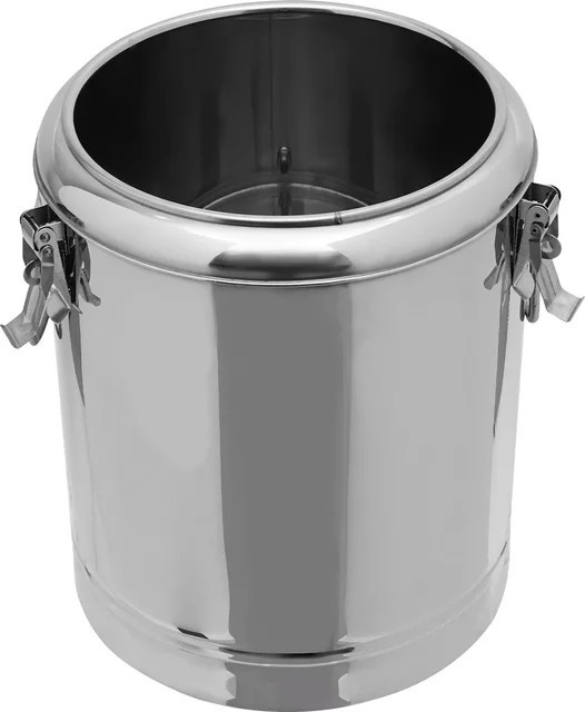 Bymaocar Isolierter Thermobehälter aus Edelstahl für Frühstück und Suppe, Silber, Volumen: 20 l - Bild 1