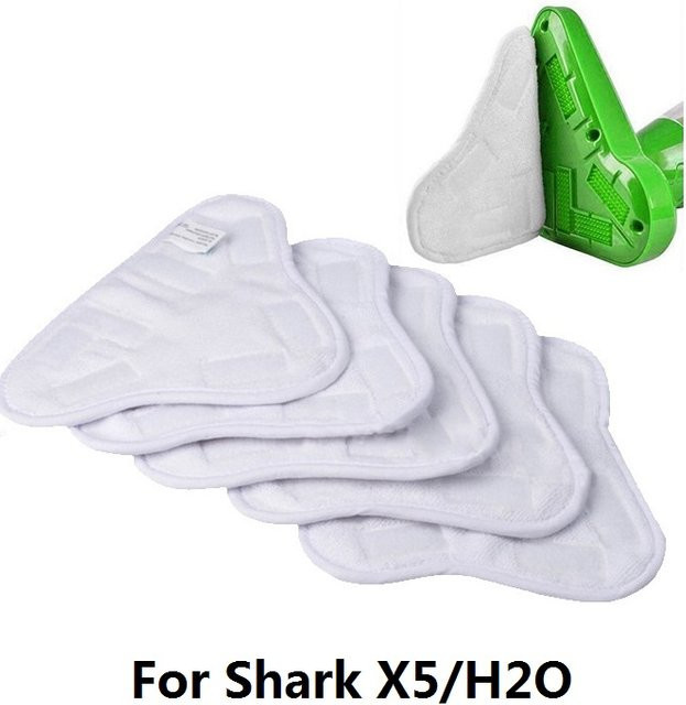 2er-Set Ersatz Mikrofaser Tuch Pads für Shark Steam Mop H2O Mop X5 in Weiß, Dreieckige Reinigungstücher - Bild 1