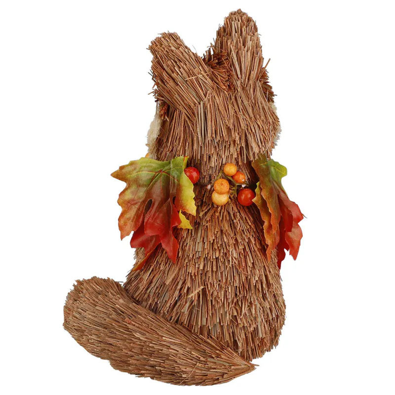 Tooarts Rustikale Tierdekoration aus Stroh und Textil in Braun für Ostern und Herbst - Bild 4