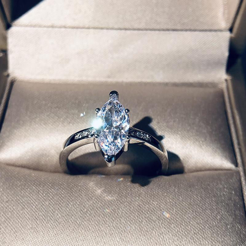 YIRAN Jewelry Verlobungsring, Kupfer, Zirkonia, Damen, Ringgröße 10 - Bild 2