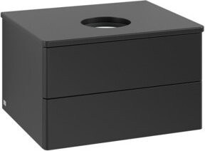 V&B Waschtischunterschrank Antao mit Beleuchtung, Farbe: Blau lackiert, B/T/H: 60 x 36 x 50 cm - Bild 1