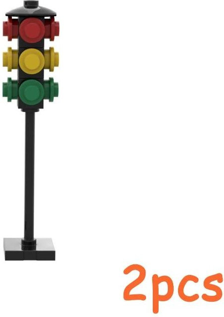 LEGO Stadt Ampeln Straßenschilder Straßensperre, Baustein Zubehör, ab 14 Jahren - Bild 1