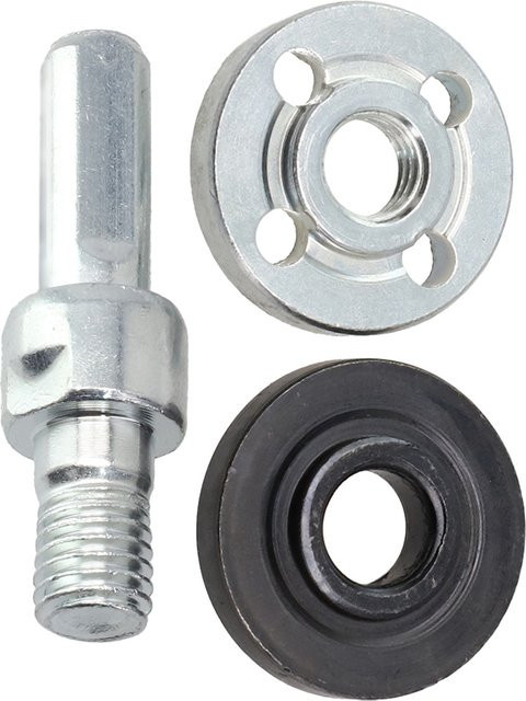 DAZZLEEX 1/2 Set Elektrische Bohrmaschine zu Winkelschleifer Adapter Set in Silber mit 10 mm Verbindungsstangen-Konverter - Bild 1