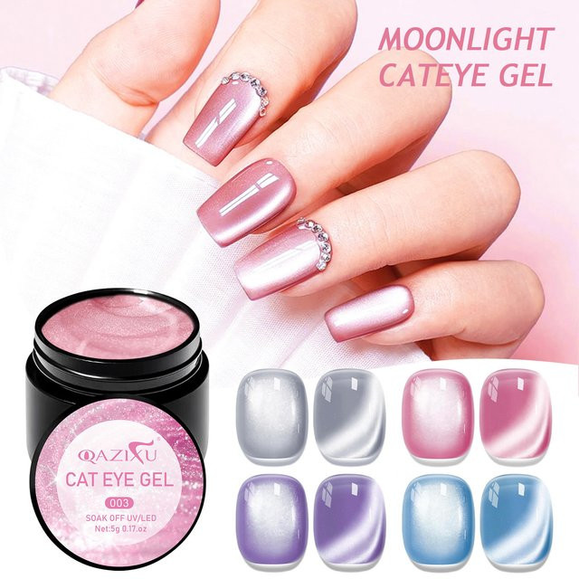 QAZIXU Cat Eye Nagellack Gel, Schimmernd, 001 - Bild 1