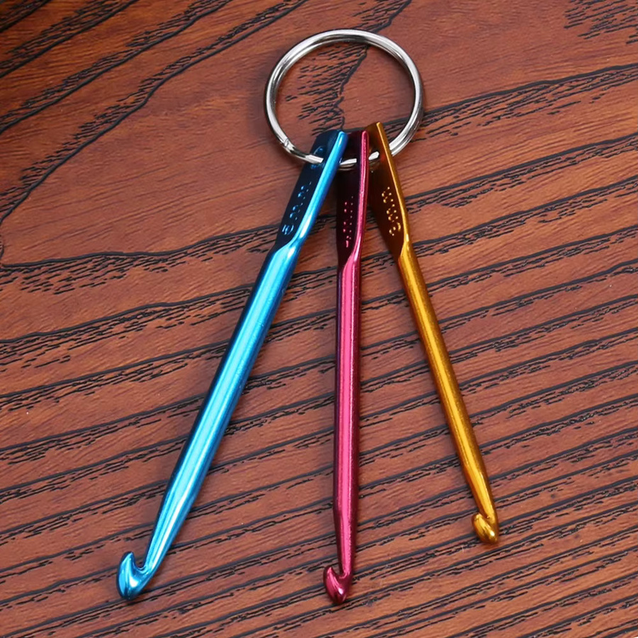 Set aus 3 Mini Häkelnadeln aus Aluminium in Multicolour für DIY Handarbeit und Strickarbeiten - Bild 2