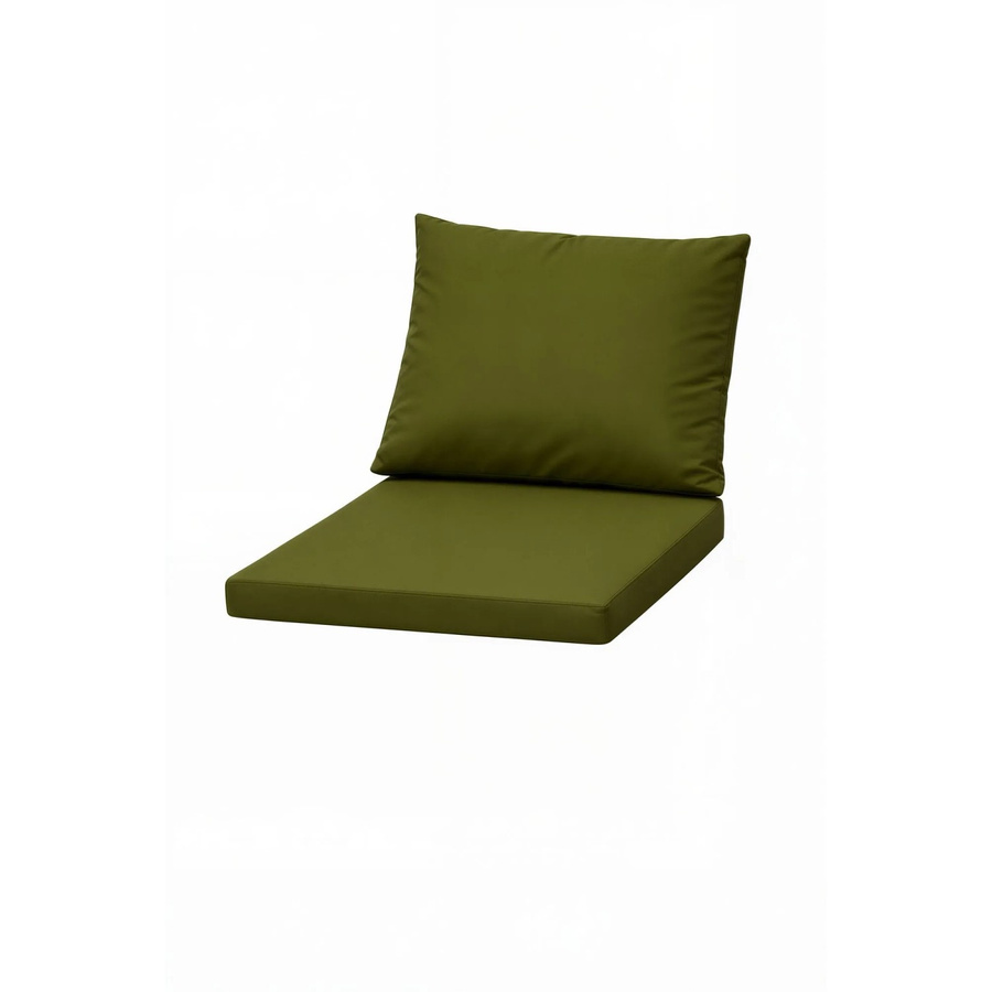 Setgarden Mix 4er Set Sitzkissen für Polyrattan Sessel in Grün mit abnehmbarem Bezug, Sitzkissen B/T/H: 50 x 52 x 7 cm und Rückenlehne B: 56 cm - Bild 2