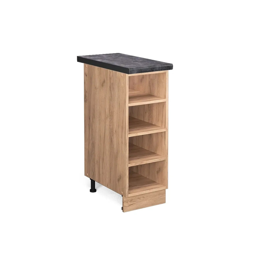 Vicco Küchenregal Fame-Line Offener Küchenschrank Goldkraft Eiche Anthrazit B/T/H: 30 x 15,72 x 82 cm - Bild 2