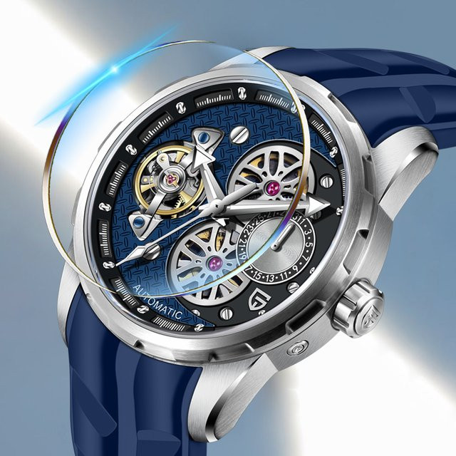 PAGANI DESIGN Armbanduhr, Automatik, Edelstahl, Blau, Herren - Bild 1