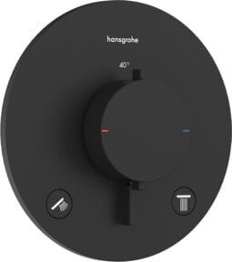 Hansgrohe Thermostat Ecostat Comfort S UP Unterputz-Einbauarmatur mit Safety Stop in Schwarz Matt - Bild 1