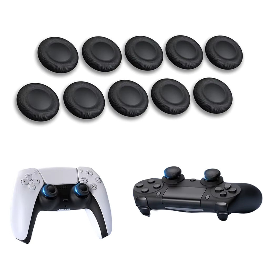 TECTINTER Ersatzkappen für PS5 und PS4 Controller, Joystick Daumengriff-Abdeckung für PlayStation Gamepads, Schwarz - Bild 7