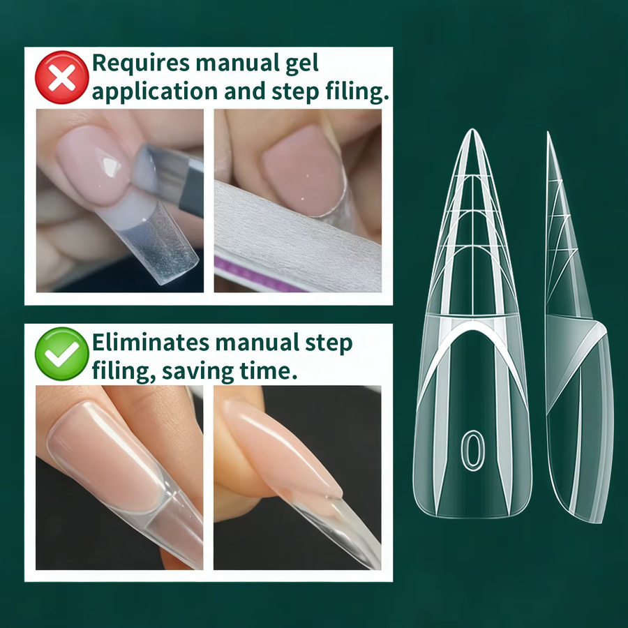 Nailpop Nagel Dual-Formen Stiletto-Form, 150 Stück, Wiederverwendbar - Bild 4