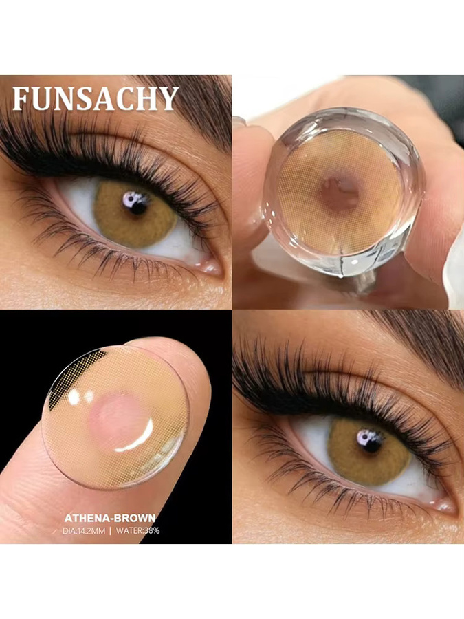 FUNSACHY Farbkontaktlinsen, braun, Unisex - Bild 2