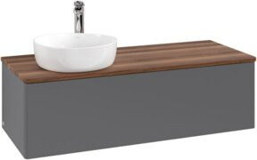 V&B Waschtischunterschrank Antao ohne Frontstruktur in Weiß, B/T/H: 120 x 36 x 50 cm, lackiert - Bild 1