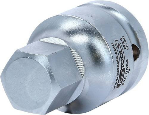 KS Tools Kraft-Bit-Stecknuss Innensechskant kurz 21mm silber - Bild 1