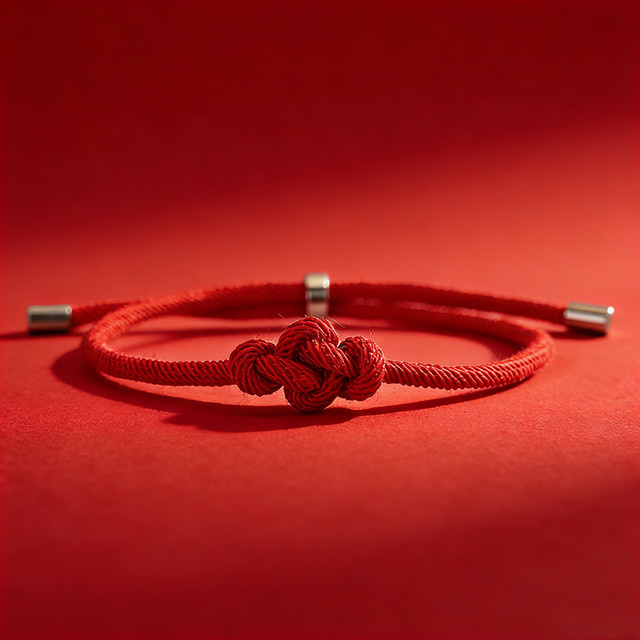 diffone Armband, rotes Seil, Edelstahl, Unisex - Bild 1