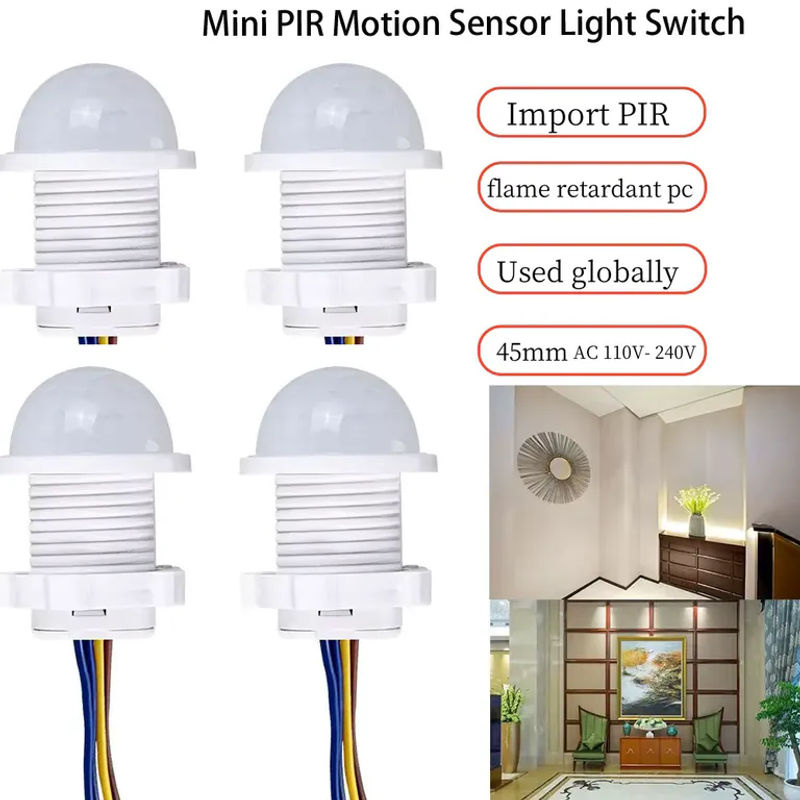 Szaoju Intelligenter LED-Bewegungssensor mit doppelt einstellbarer Verzögerung, Infrarot-PIR-Sensor AC85-265V, Weiß - Bild 2