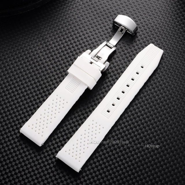 HQstrap Uhrenarmband Silikon, Schmetterlingsverschluss, gray, Unisex - Bild 1