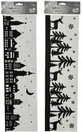 DECORIS Fensterbild Set mit Stadt- und Waldmotiven in Schwarz, 2er Pack - Bild 1