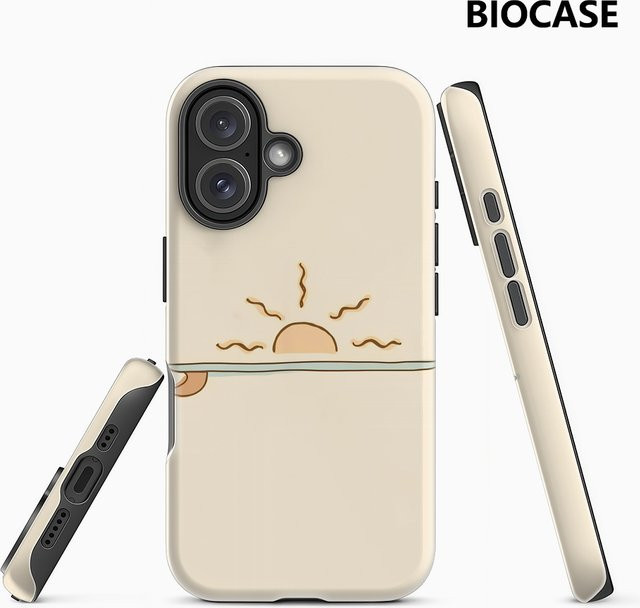 Sunny Surf Robuste Magnetische Handyhülle für iPhone 17 16 15 14 13 Pro Max Plus in Beige - Bild 1