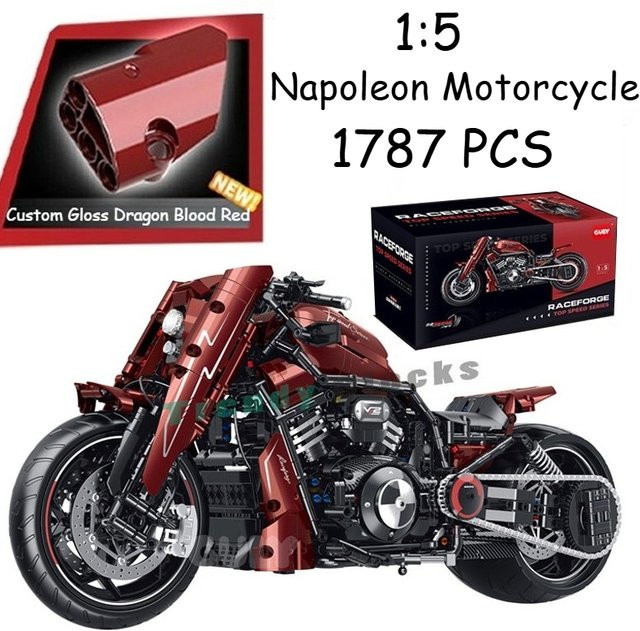 Napoleon Klassisches Motorrad Modifizierte Night Rod Special, Bausatz, 1:5, 1787 Teile - Bild 1