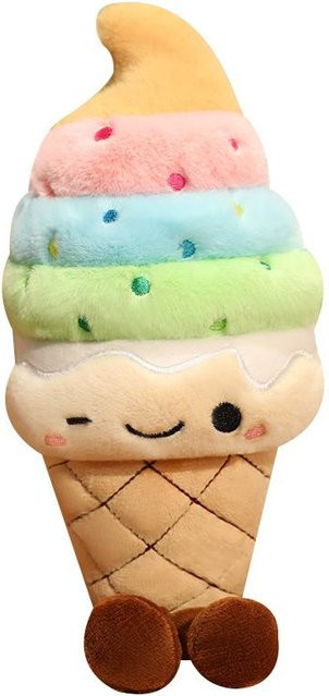 Regenbogen-Eiscreme-Plüschpuppe, Plüschtier, bunt, ab 14 Jahren - Bild 1