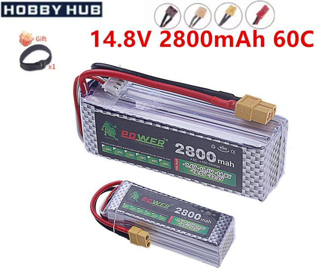 RC.BURST Lipo Batterie, 14,8 V, 4S, 2800 mAh, 60C, für Drone RC FPV Hubschrauber Quadcopter Racing Auto, wiederaufladbare Batterien, XT60/T - Bild 1