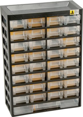 Allit Kleinteilemagazin VarioPlus Basic, schwarz, B/T/H: 43,5 x 30,5 x 13,5 cm - Bild 1