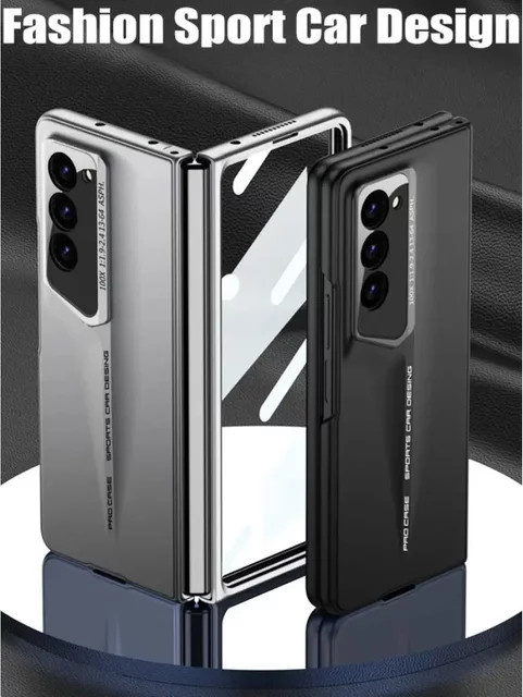 Samsung Galaxy Z Fold7 Z Fold6 Z Fold5 Schutzhülle mit Scharnier-Schutz und Design in Beige, Matte PC Hard Case mit Anti-Scratch Funktion - Bild 1