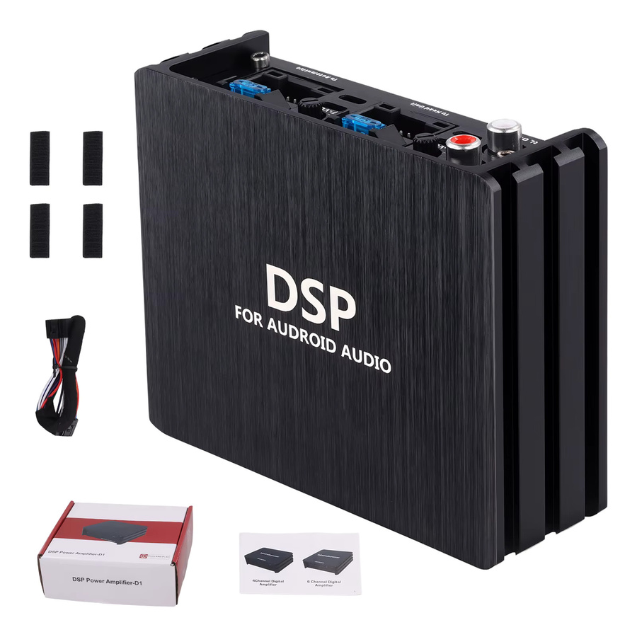 Podofo 4-Kanal 60W DSP Auto-Audioverstärker in Schwarz für Stereo-Lautsprechertreiber und Android-Headunits - Bild 4