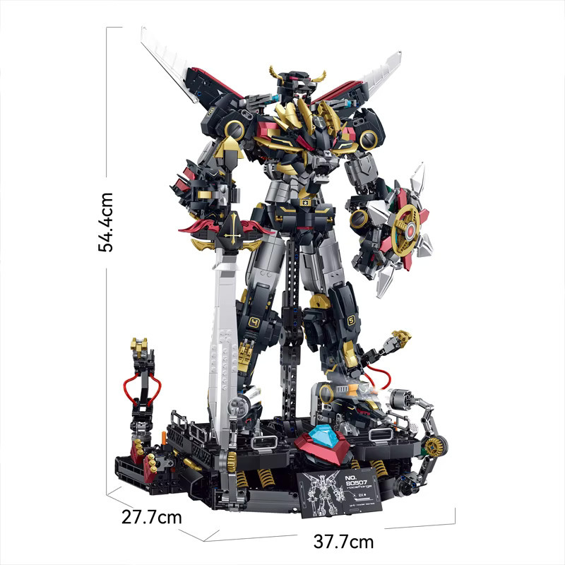 GUCAA Technische Mech-Serie Schwarzer Löwe, Bausteine, Schwarz - Bild 5