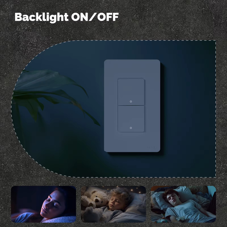 MOES Tuya WiFi Smart Switch Button Wandtaster in Weiß, US Single-Live/Neutral Wire, kompatibel mit Alexa und Google Home, ohne Neutralleiter erforderlich - Bild 3