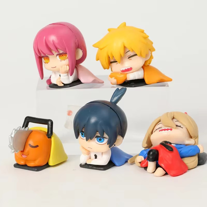 Bandai Chainsaw Man Figur, Schlafender Denji, Kawaii Figurine, Pochita Skulptur - Bild 2