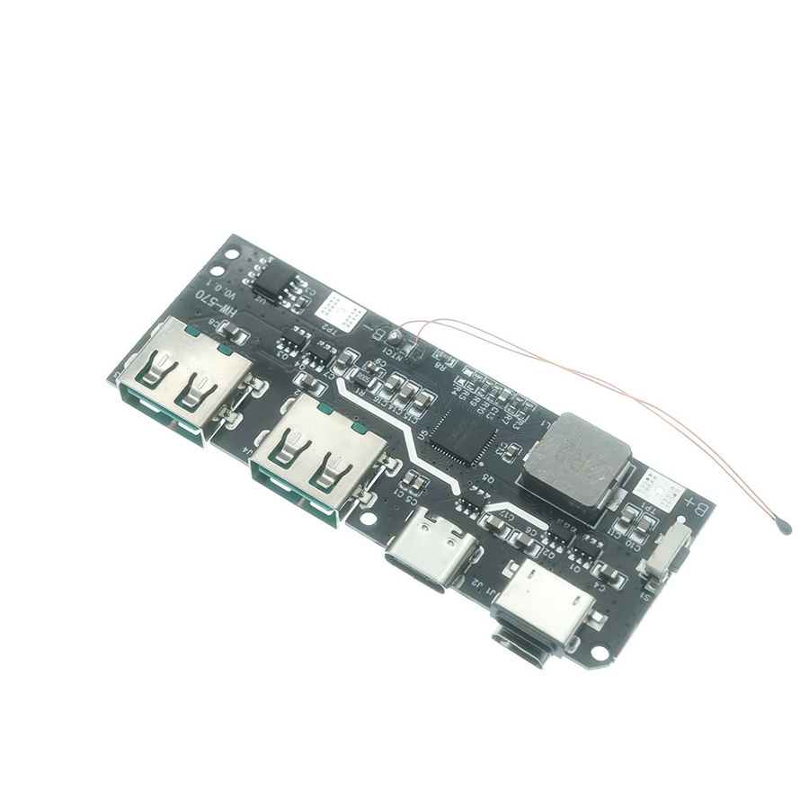 DIY Powerbank Schnelllademodul 22,5W mit 5 Ports, QC4+ und PD3.0, Schwarz - Bild 2