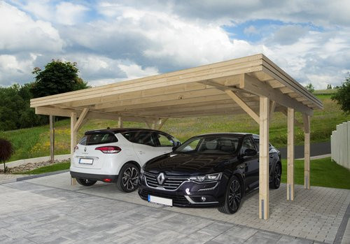 Mr. GARDENER Doppelcarport Modern 1 aus Fichte in Braun und Beige, B/T: 600 x 510 cm - Bild 1