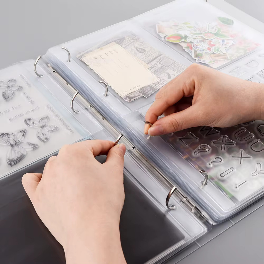 Transparente A4 Mehrzweck-Aufbewahrungstaschen aus Kunststoff für Scrapbooking und Dokumente - Bild 3