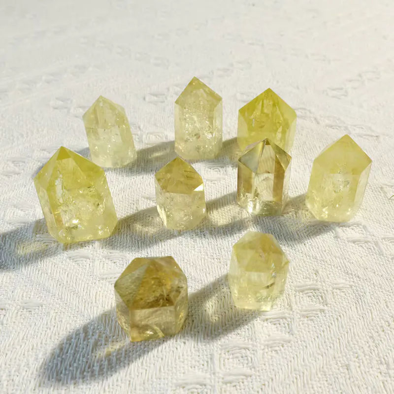 Runyangshi Citrin Kristallturm aus Brasilien, gelber Naturstein als Dekoration - Bild 6