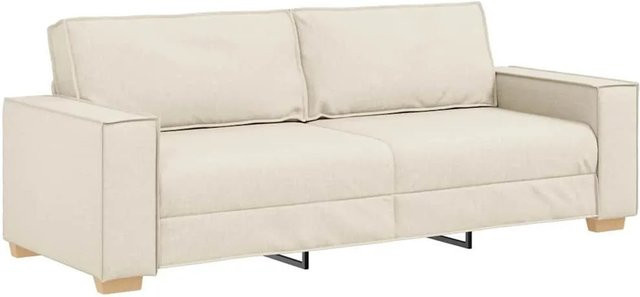 vidaXL 3-Sitzer-Sofa Beige aus Leinenmischgewebe Breite: 220 cm - Bild 1