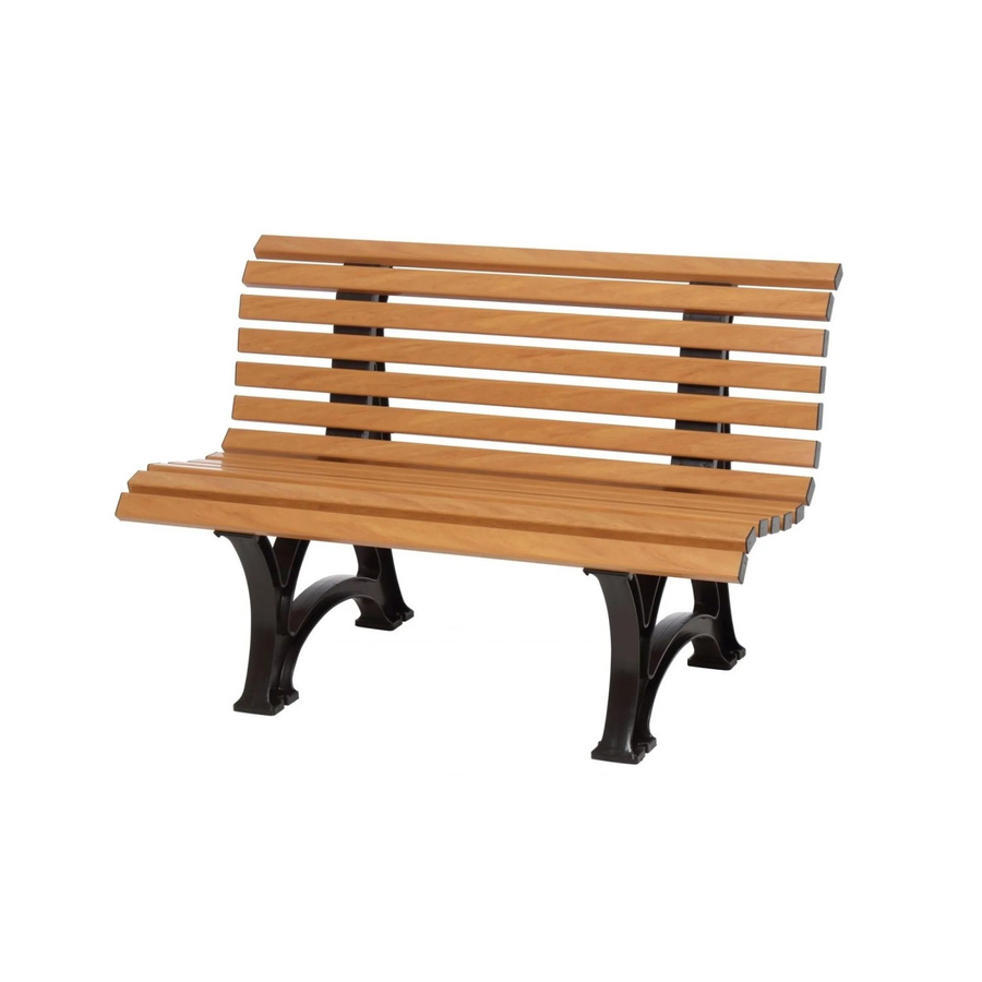 PROREGAL Gartenbank Jamaika 2 Sitzer in Holzoptik, braun, UV-beständiger Witterungskunststoff, H x B x T: 80 x 120 x 64 cm - Bild 2