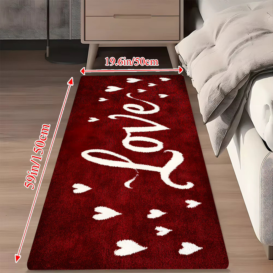 VIKAM Deko-Teppich für Wohnzimmer, Küche und Flur, modern, rot, Breite: 120 cm - Bild 2