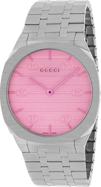 Gucci Armbanduhr, Quarz, Edelstahl, rosa Zifferblatt, 38 mm, Damen - Bild 1