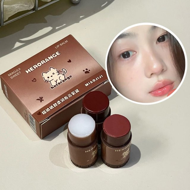 Herorange Getönter Lippenbalsam, 3er-Set, Mehrfarbig - Bild 1