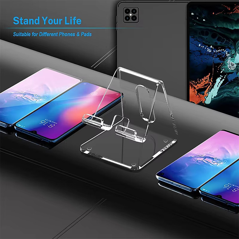 Universeller Acryl-Handyhalter von KOQZM in Transparent, ideal als Displayständer für iPhone und Samsung - Bild 4