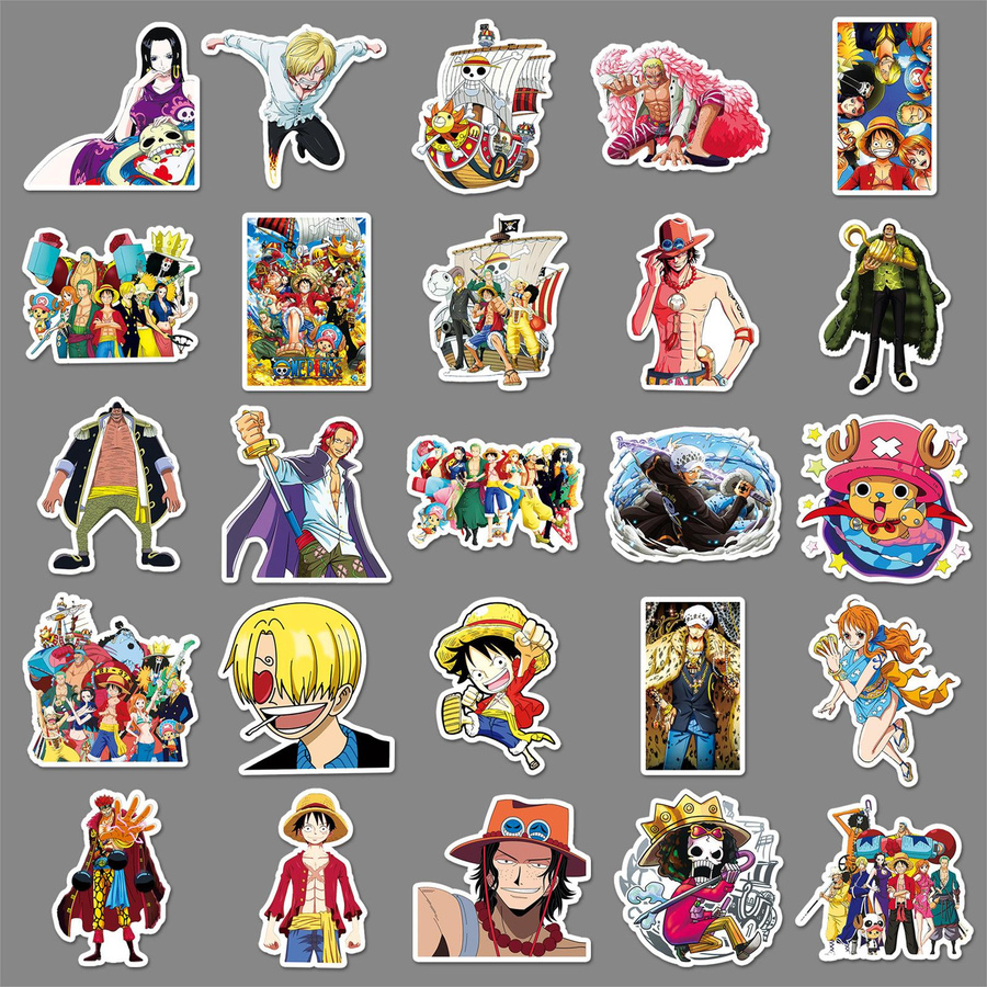 Bandai One Piece Anime Aufkleber Cartoon Charaktere 50-teiliges Set - Bild 3