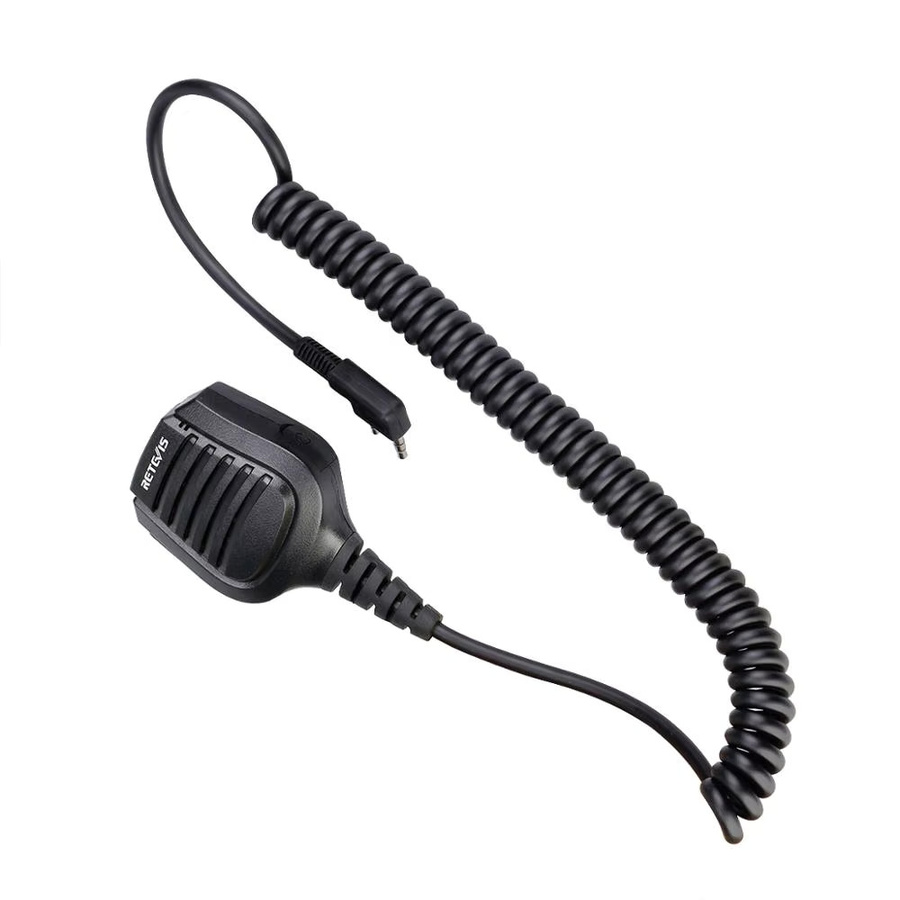 Retevis wasserdichtes IP54 Lautsprechermikrofon mit 3,5-mm-Audio-Buchse und PTT in Schwarz für Kenwood, Baofeng und TYT Funkgeräte - Bild 2