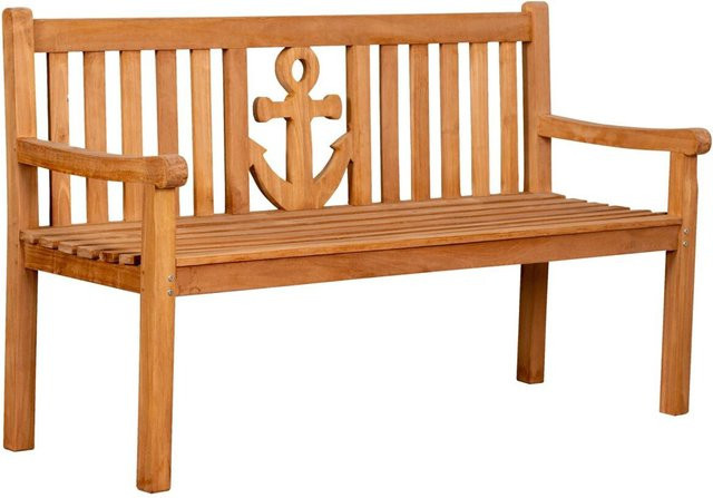 deVries Gartenbank Woodie 3-Sitzer aus Teakholz in Braun und Beige, B/H/T: 150 x 89 x 60 cm - Bild 1
