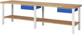 Rau Werkbank 7001A7 höhenverstellbar mit 1 Schublade, B/T/H: 300 x 70 x 79-114 cm - Bild 1