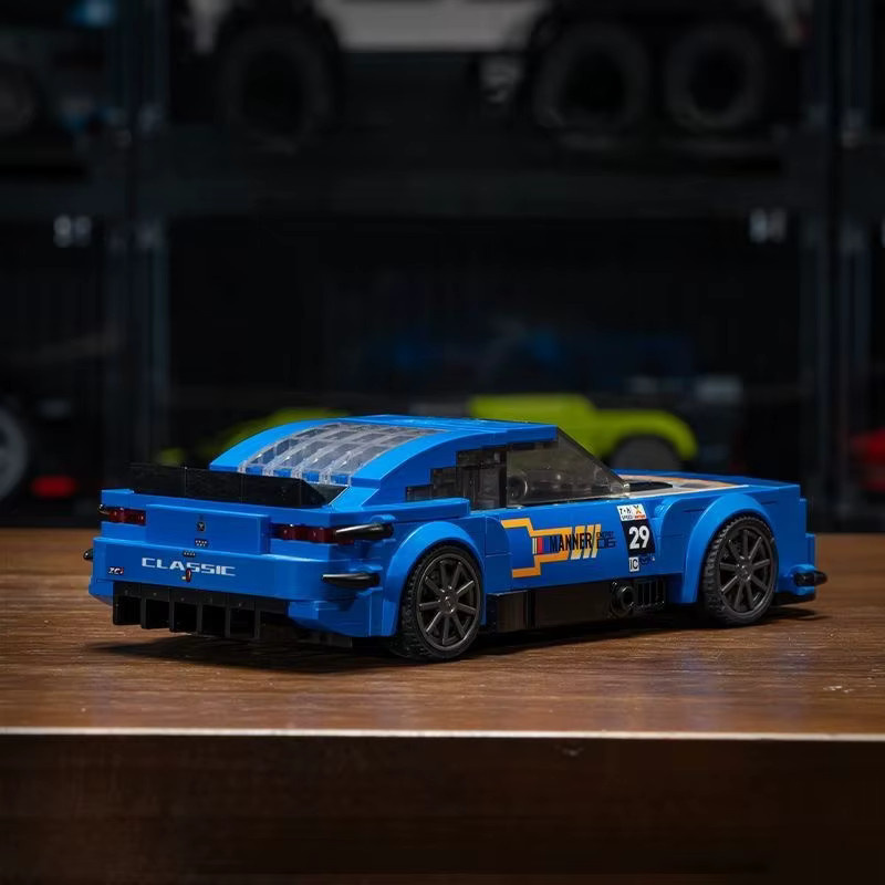 GSF Retro-Sportwagen, Baukasten, Blau, Weiß - Bild 2