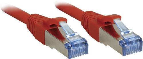 LINDY RJ45 Patchkabel CAT 6a S/FTP Ethernet LAN Rot, Länge: 30,00 m - Bild 1