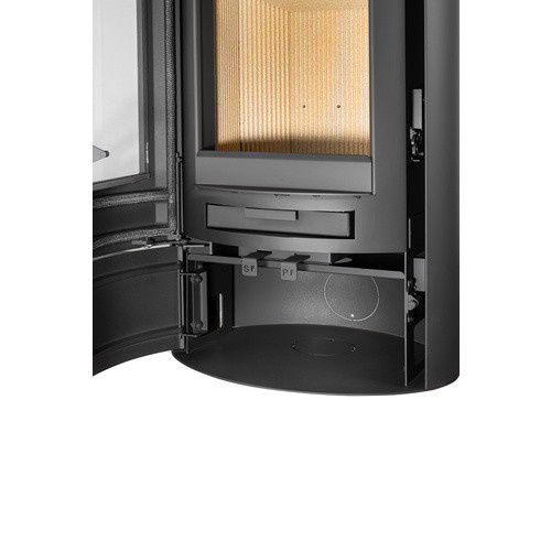 Justus Kaminofen Island 7 2.0 in Schwarz mit Keramik Grappa, 7 kW, B/T/H: 111,5 x 59,9 x 48,3 cm - Bild 3