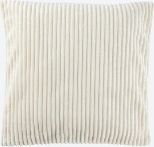 NKD Kissenhüllen aus Flanell im 2er-Pack, gestreift, Beige/Weiß, B/H: 40 x 40 cm - Bild 1
